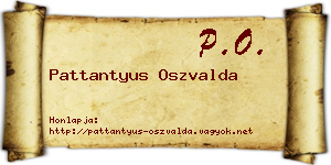 Pattantyus Oszvalda névjegykártya